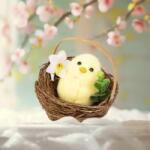  Húsvéti dekoráció - csibe fészekben - 7, 5 x 7, 5 cm CMK-7862 (CMK-7862)