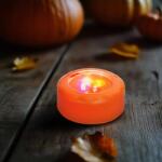 Family Halloween-i LED hangulatvilágítás - 4 színű LED - 2 x AAA - narancs - 77 x 35 mm Family 58177 (58177)