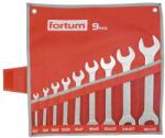 Fortum Villás kulcs klt. 9db 6-32mm, 61CrV5, mattkróm; 6×7, 8×9, 10×11, 12×13, 14×17, 18×19, 20×22, 24×27, 30×32mm, vászon tok