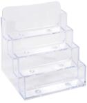 EXACOMPTA Névjegykártya tartó, asztali, 4 rekesz, EXACOMPTA "Office", áttetsző (EX71158D) - officesprint