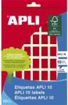 APLI Etikett, 12x18 mm, kézzel írható, színes, kerekített sarkú, APLI, piros, 448 etikett/csomag (LCA2752) - officesprint