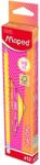 Maped Grafitceruza radírral, HB, háromszögletű, MAPED "Black`Peps Neon", vegyes színek (IMA853717) - officesprint