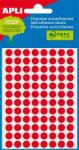 APLI Etikett, 8 mm kör, kézzel írható, színes, APLI, neon piros, 288 etikett/csomag (LCA2081) - officesprint