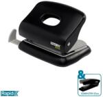 RAPID Lyukasztó, kétlyukú, újrahasznosított, 20 lap, RAPID "Eco 20", fekete (E24845300) - officesprint