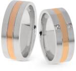 Capri Karikagyűrű párban 14K arany 18, 6 gr, gyémánt kõvel 0, 05 ct, CP11497GY