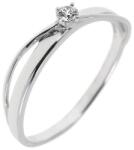Capri Eljegyzési gyűrű 14K arany 1, 4 gr, fehér zafír drága kõvel, CP11751