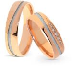 Capri Karikagyűrű párban 14K arany 9, 4 gr, gyémánt kõvel 0, 22 ct, CP11382GY