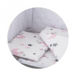 Chipolino ágynemű Close To Me kiságyhoz - White Pink Moon (29916)