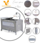 Cangaroo Once upon3 2 szintes utazóágy zenélő játékkal, pelenkázós szürke (108550)