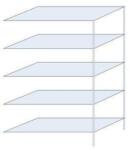 Schulte Design Ogmios fém polcállvány, hozzáépíthető, 200 x 130 x 60 cm, 1300 kg, 5 polc, 150 kg/polc, horganyzott