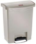 Rubbermaid Slim Jim Step On Front Step szemeteskuka, műanyag, 30 l, bézs