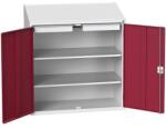 bott Economy ferde íróasztal szekrény, 2 polc, 1 fiók, 113 x 105 x 55 cm, szürke-piros