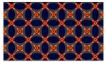 Notrax Déco Design Imperial Retro beltéri takarítószőnyeg, kék/narancs, 150 x 90 cm Déco Design Imperial Retro beltéri takarítószőnyeg, kék/narancs, 150 x