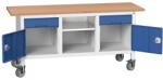 bott Mobil műhelyasztal Bott Verso Storage, 175 x 60 x 83 cm, multiplex, 2 fiók, 1 polc, 2 szekrény, szürke-kék