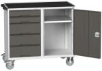 bott Karbantartó fiókos kocsi Bott Verso, 96, 5 x 105 x 55 cm, 5 fiók, szekrény, matrac, szürke-antracit