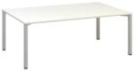 Alfa Office Alfa 420 konferenciaasztal szürke lábazattal, 200 x 120 x 74, 2 cm, fehér mintázat
