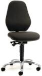 Bimossa Antisztatikus ESD munkaszék Bimos Basic 9158E kerekekkel, lábtartó nélkül, szövet, alacsony háttámla, fekete