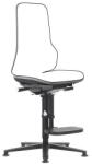 Bimos Munkahelyi antisztatikus ESD szék Bimos Neon 9561E siklóval, lábtartóval, tartós kontaktussal, szürke/szürke