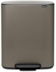 Brabantia Bo pedálos szemetes, 2 x 30 l, platina, Brabantia