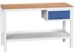 bott Műhelyasztal Bott Verso Weld, 93 x 150 x 60 cm, 1 szekrény, multiplex, szürke-kék - manutan - 470 624 Ft