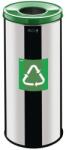 ALDA Prestige EKO fém szemétkosár szelektív hulladékgyűjtésre, 45 l űrtartalom, zöld