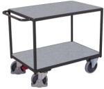 Variofit Polcos kocsi fogantyúval, 500 kg-ig, 2 polc, 92 x 119 x 70 cm, szürke - manutan - 198 349 Ft