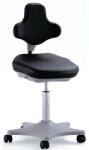 Bimossa Munkahelyi antisztatikus ESD szék Labster Bimos 9103E kerekekkel, bőr, fekete