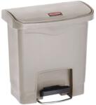 Rubbermaid Slim Jim Step On Front Step szemeteskuka, műanyag, 15 l, bézs