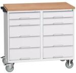 bott Karbantartó fiókos kocsi Bott Verso, 98 x 105 x 60 cm, 10 fiókos, multiplex, szürke-szürke