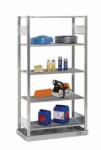 Schulte Design Fém polcállvány, alapkivitel, 200 x 106 x 53, 5 cm, 1 300 kg, 5 polccal, ezüst