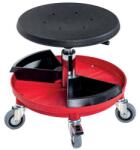 Global Professional Seating Műhelyzsámoly kerekekkel, alacsony, piros