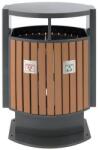 VEPA BINS Kültéri szelektív hulladékgyűjtő, 2x39 l, fa