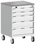 bott Cubio mobil komód, 99 x 65 x 65 cm, 5 fiókos, linóleum, szürke-szürke