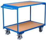 Variofit Polcos kocsi fogantyúval, 250 kg-ig, 2 polc, 85 x 117, 5 x 62, 5 cm, kék