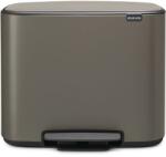Brabantia BO pedálos szemetes, 11+23 l, platina