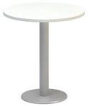 Alfa Office Alfa 400 kerek konferenciaasztal szürke lábazattal, 70 x 74, 2 cm, fehér mintázat