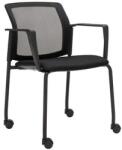 ALBA CR Logos NET konferenciaszék görgőkkel, fekete