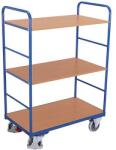Cordes Magas polcos kocsi, 250 kg-ig, 3 polcos, 153 x 126 x 80 cm, kék