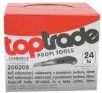 TopTrade vágókés tördelhető pengével, teljesen fém, értékesítői kartonban, 18 mm, 24 db-os kiszerelés