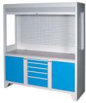 POLAK Ellenőrző munkaállomás, 203 x 180 x 60 cm, kék