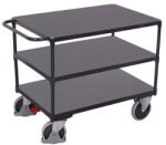 Variofit Polcos kocsi fogantyúval, 500 kg-ig, 3 polc, 92 x 119 x 70 cm, szürke