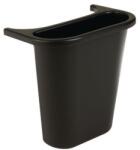 Rubbermaid Soft felakasztható, kültéri műanyag szemetes kosár, fekete, 4, 5 l térfogat