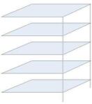 Schulte Design Ogmios fém polcállvány, hozzáépíthető, 200 x 130 x 80 cm, 1300 kg, 5 polc, 250 kg/polc, horganyzott