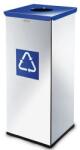 ALDA Prestige EKO Square fém szemétkosár szelektív hulladékgyűjtésre, 60 l űrtartalom, kék