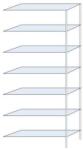 Schulte Design Hathor fém polcállvány, hozzáépíthető, 230 x 100 x 30 cm, 1 100 kg, 7 polc, horganyzott