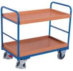 Variofit Polcos kocsi, 250 kg-ig, 2 polc emelt élekkel, 99 x 106 x 60 cm, kék