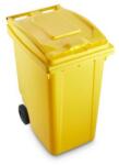 Mobil Plastic Műanyag hulladékgyűjtő Benny szelektív hulladékgyűjtésre, űrtartalma 360 l, sárga