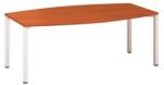 Alfa Office Alfa 420 konferenciaasztal fehér lábazattal, 200 x 110 x 74, 2 cm, cseresznye mintázat