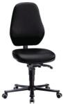 Bimossa Munkalaboratóriumi szék Bimos Basic 9138 kerekekkel, lábtartó nélkül, szinkron mechanizmus, műbőr, magas háttámla, fekete
