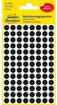 Avery-Zweckform kerek öntapadós címke, papír, átmérő: 8 mm, fekete